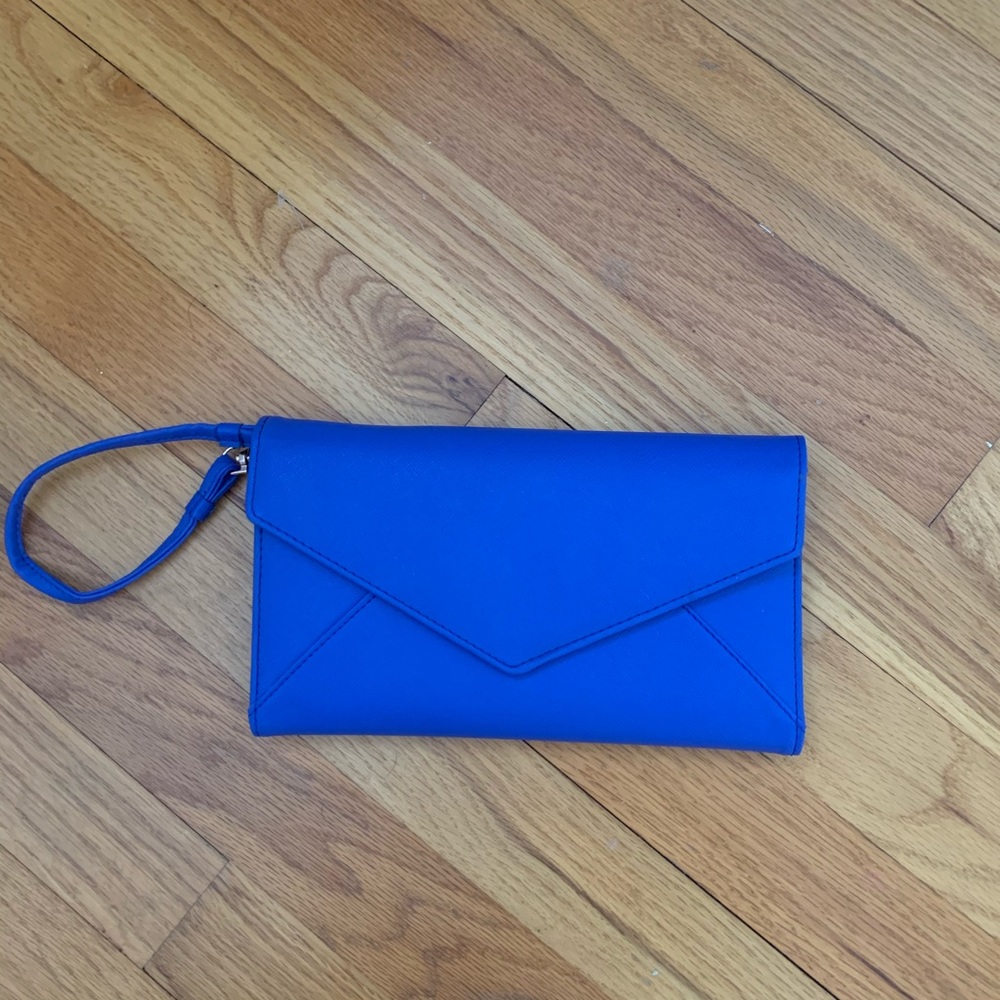 Bright blue wristlet